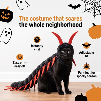 Cat Centipede Costume | Soft Plush, Adjustable Fit